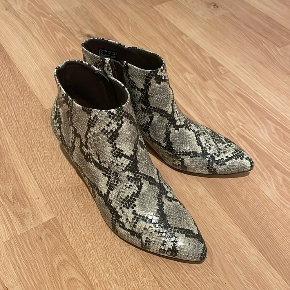 Clarks Snake Print Bootie, Size 7